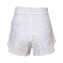White Linen High Waisted Hot Pants Shorts