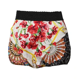 Multicolor Floral High Waist Hot Pants Shorts