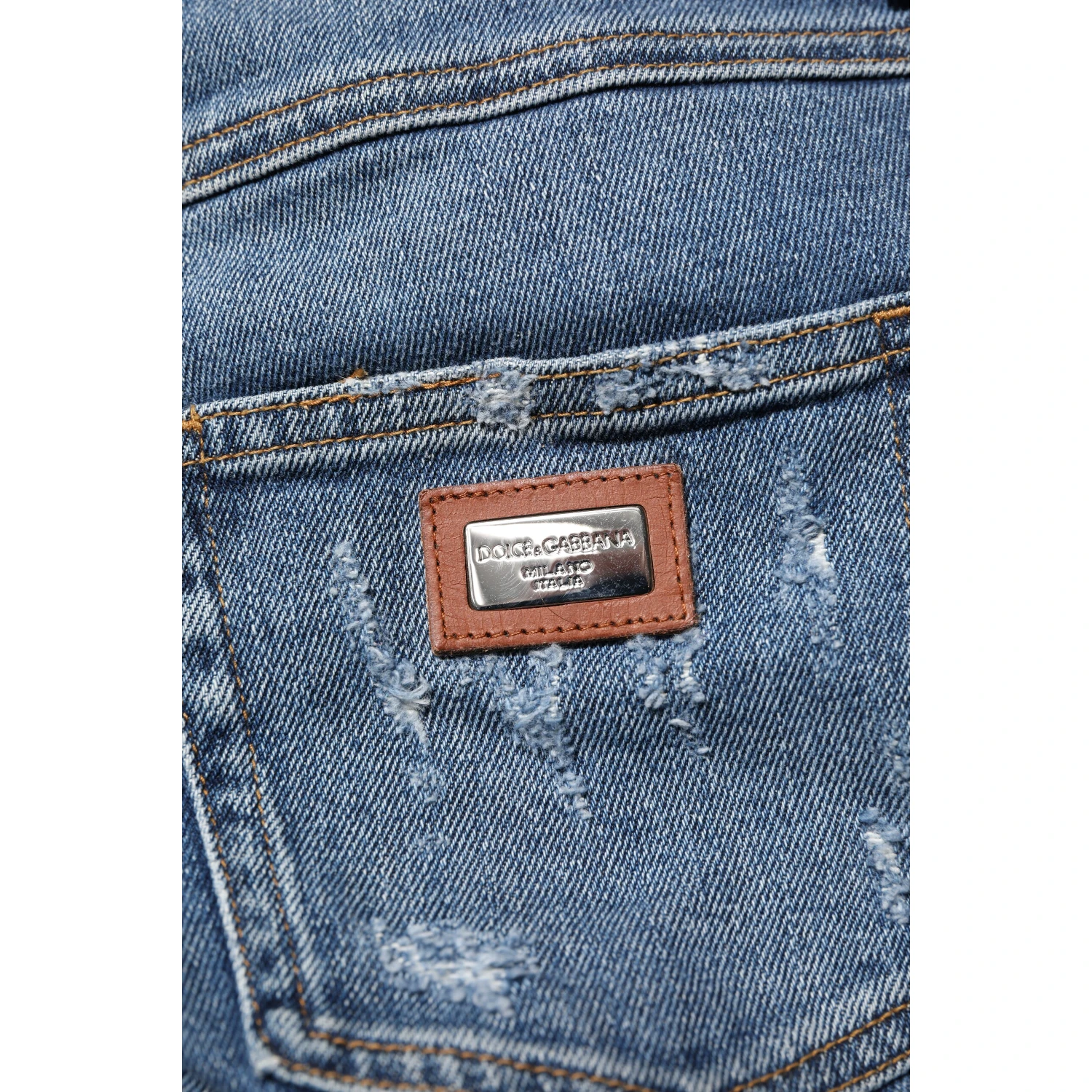 Blue PRETTY Tattered Skinny Denim Jeans