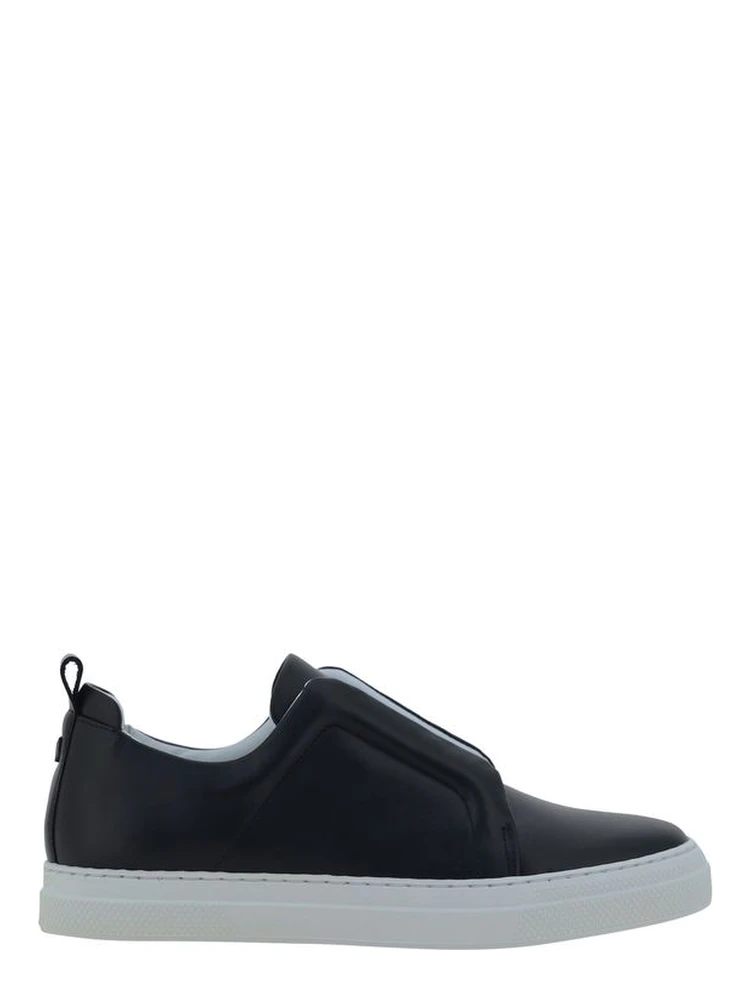 Black Calf Leather Bos Taurus Low Top Sneakers