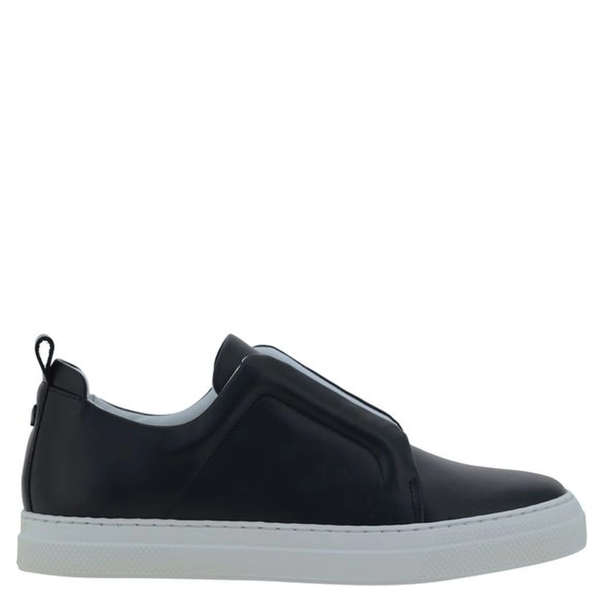 Black Calf Leather Bos Taurus Low Top Sneakers