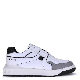 White Calf Leather Bos Taurus Low Top Sneakers
