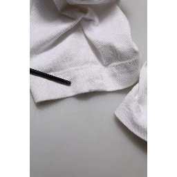 White Tattered Cotton High Waist Denim Jeans