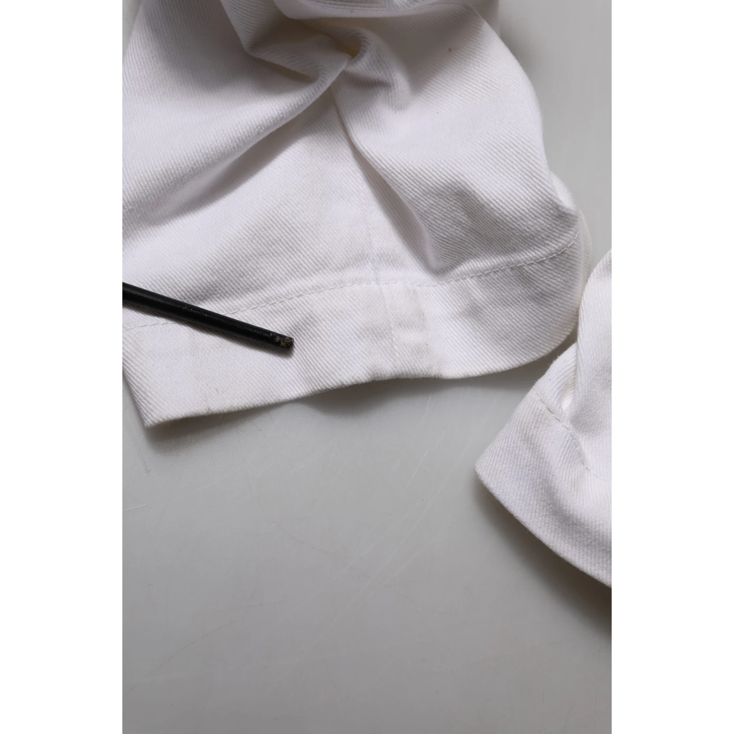 White Tattered Cotton High Waist Denim Jeans