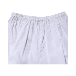 White Lace Paneled Cotton High Waisted Shorts