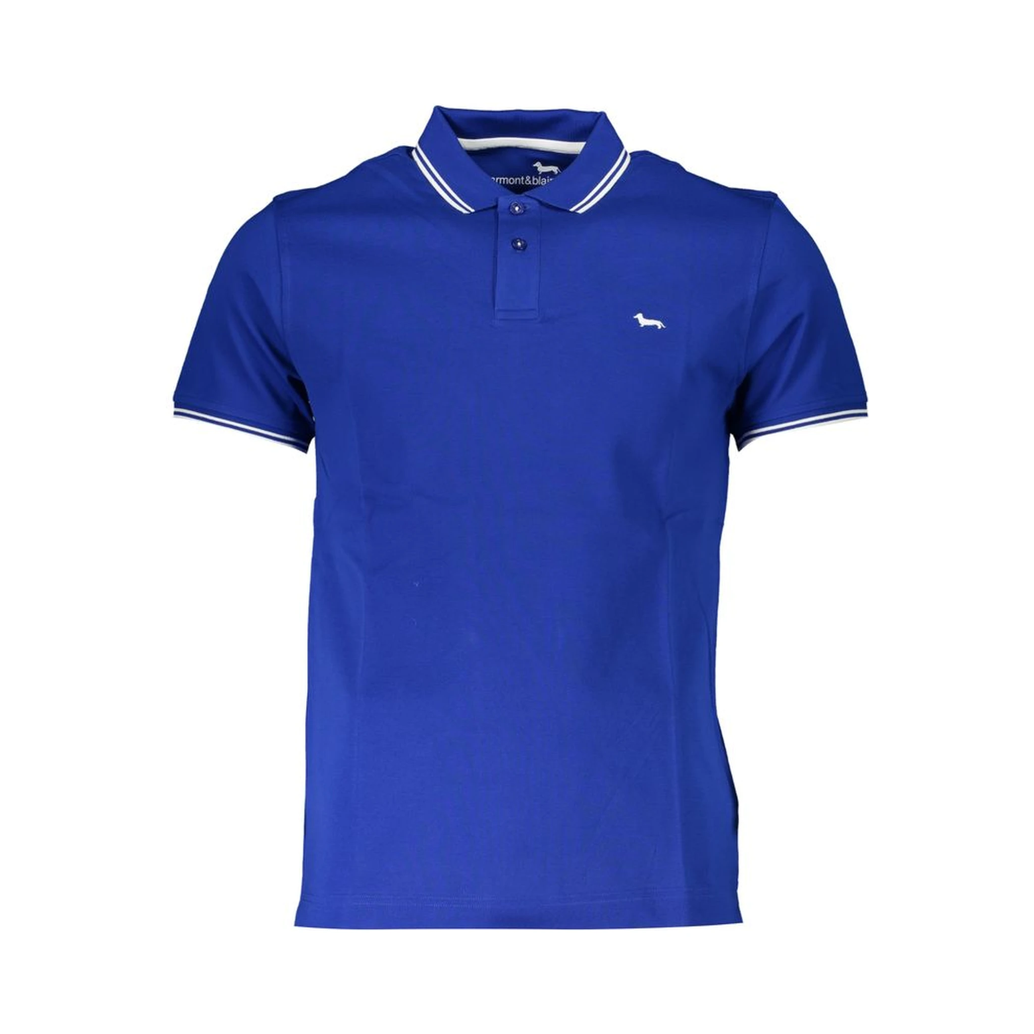 Blue Cotton Polo Shirt
