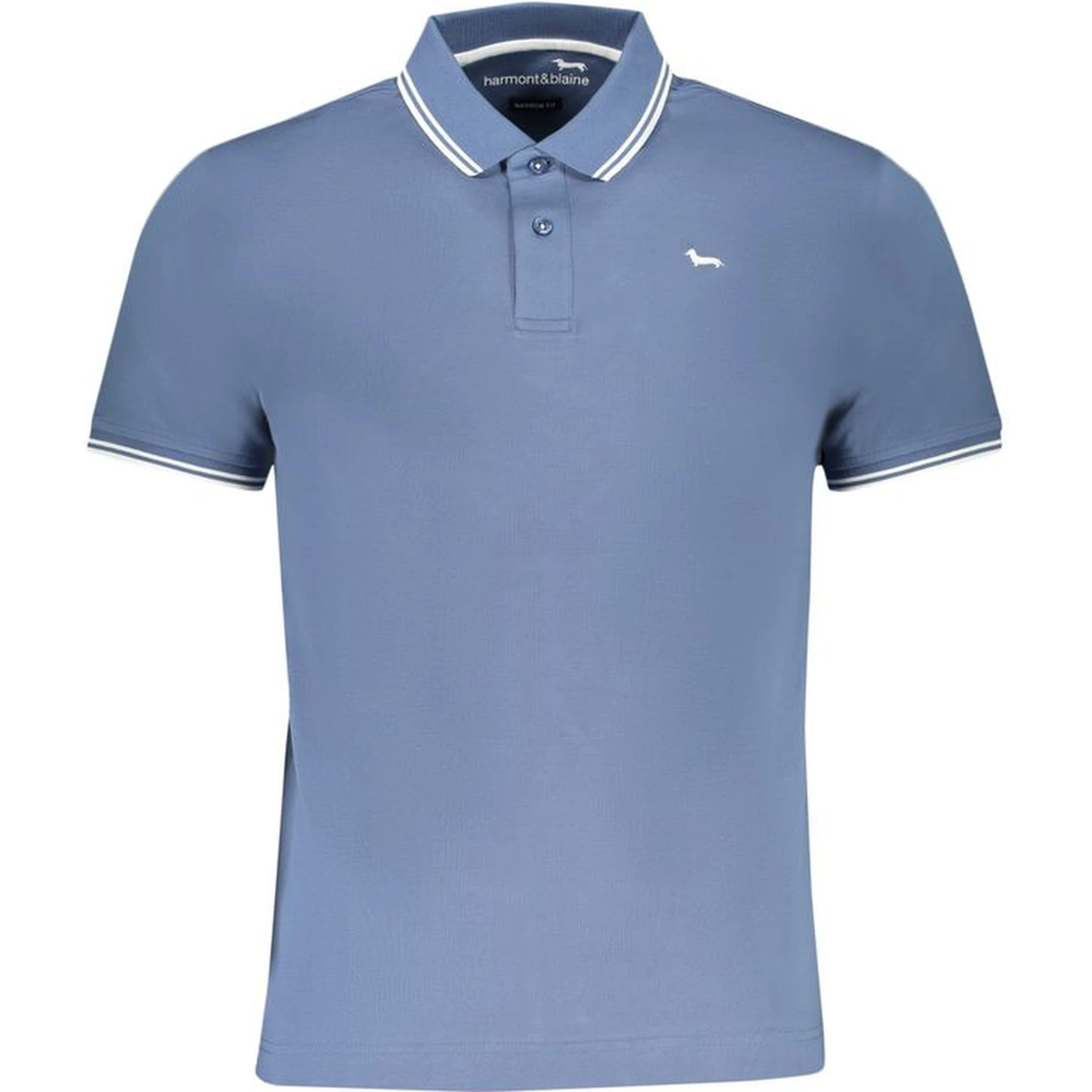 Blue Cotton Polo Shirt