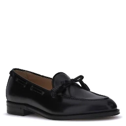 Black Calf Leather Bos Taurus Slip-On Loafers
