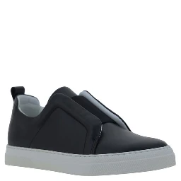 Black Calf Leather Bos Taurus Low Top Sneakers