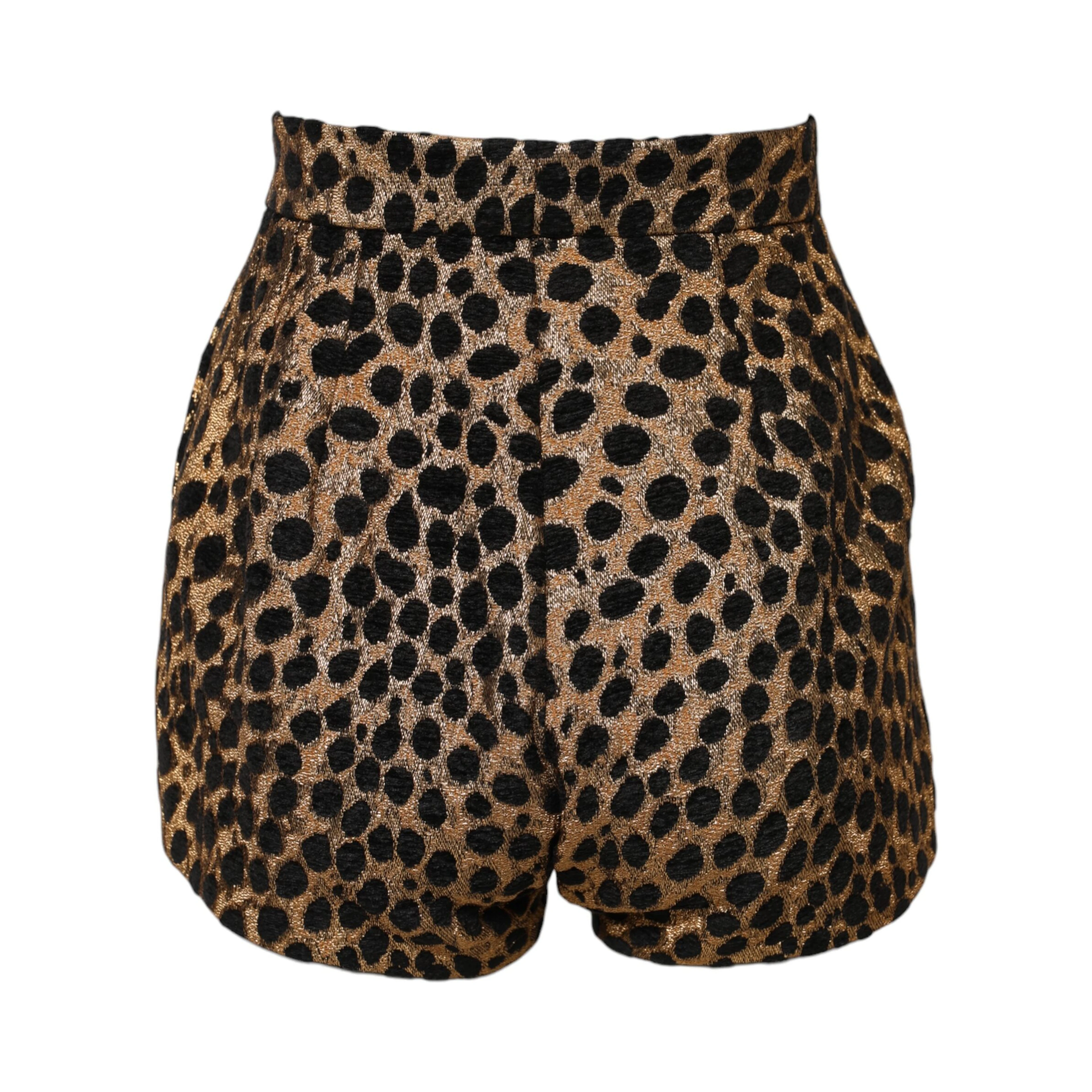 Brown Leopard High Waisted Hot Pants Shorts