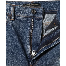 Blue Tattered Denim Cotton Hot Pants Shorts