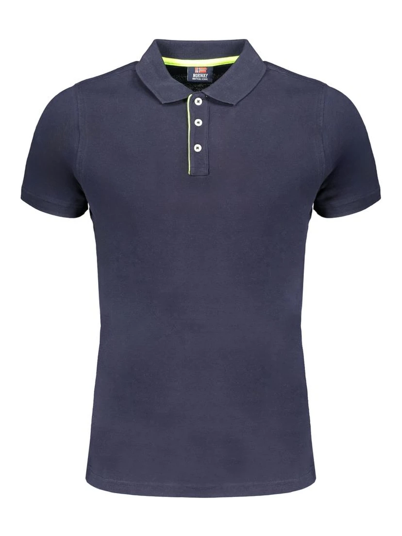 Blue Cotton Polo Shirt