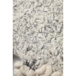 Metallic Bouclé Knit Cashmere Ruffled Shorts