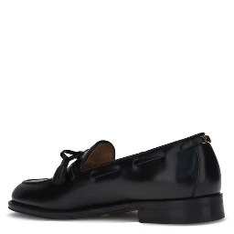 Black Calf Leather Bos Taurus Slip-On Loafers