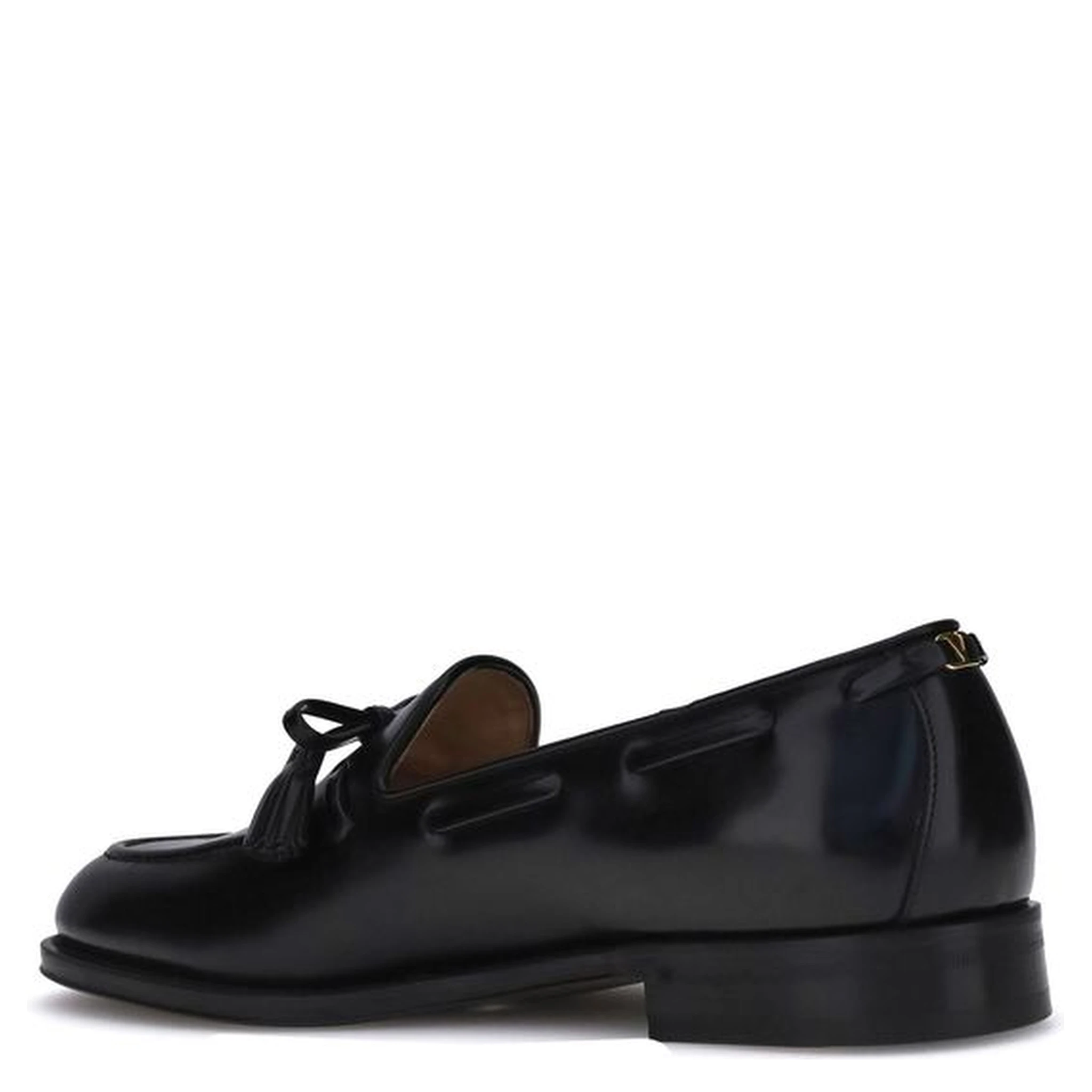 Black Calf Leather Bos Taurus Slip-On Loafers