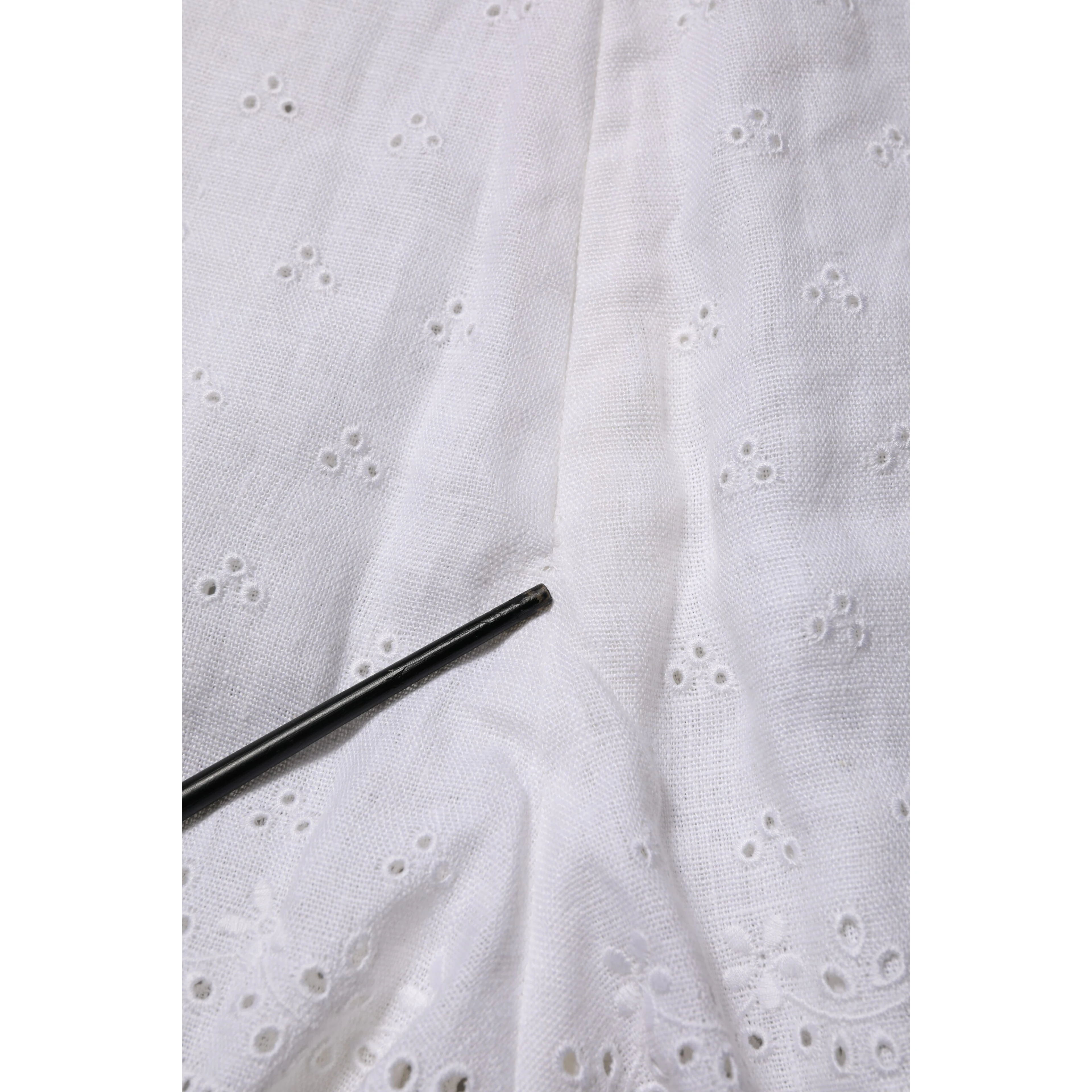 White Linen High Waisted Hot Pants Shorts
