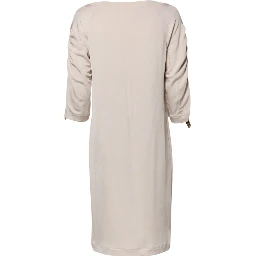 Ivory Viscose Sheath Knee Length Dress