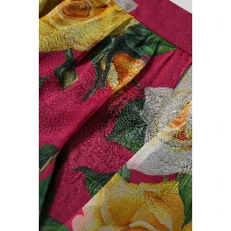 Red Floral High Waist Women Hot Pants Shorts
