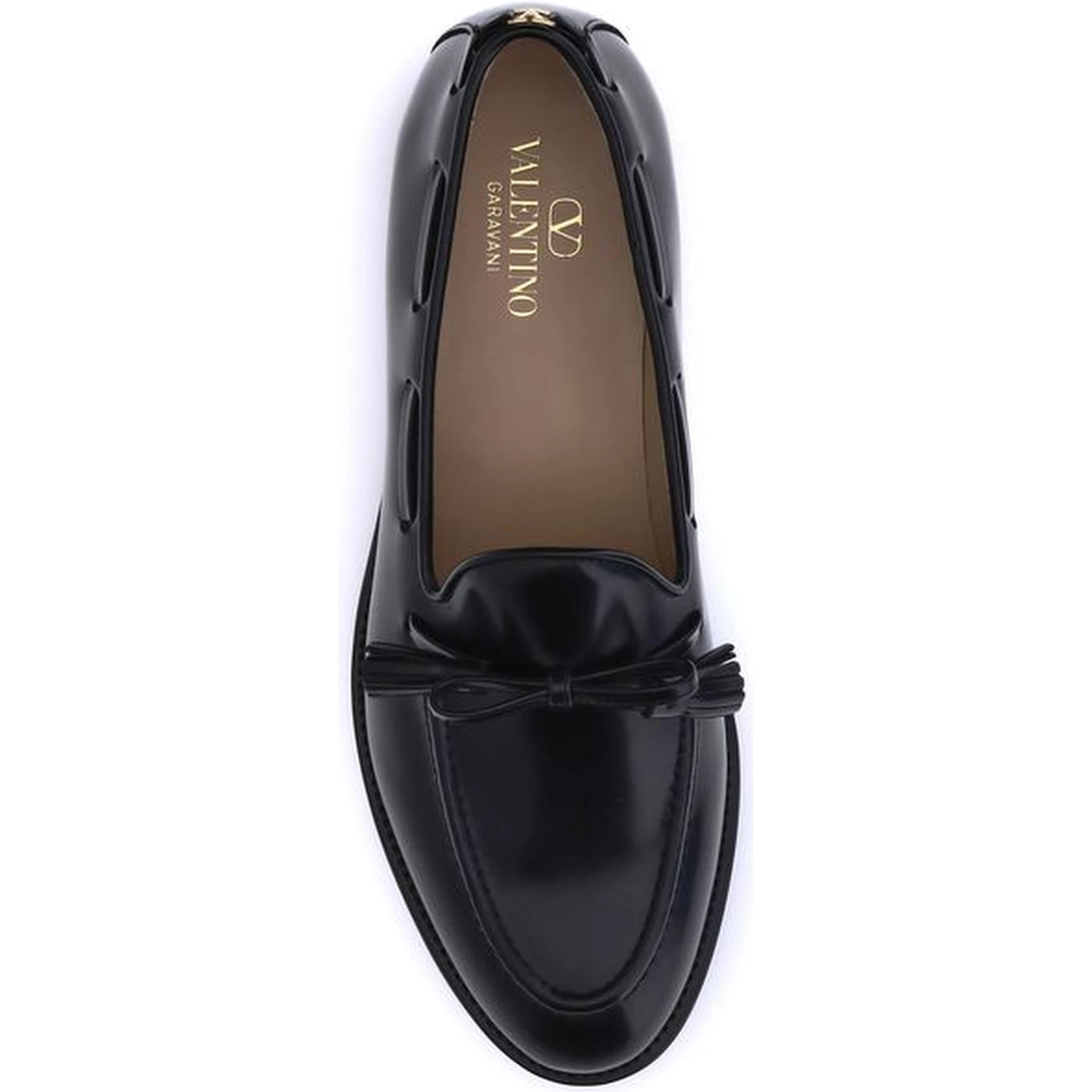 Black Calf Leather Bos Taurus Slip-On Loafers