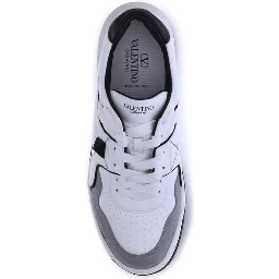 White Calf Leather Bos Taurus Low Top Sneakers