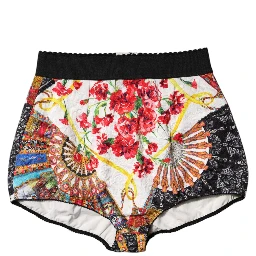 Multicolor Floral High Waist Hot Pants Shorts