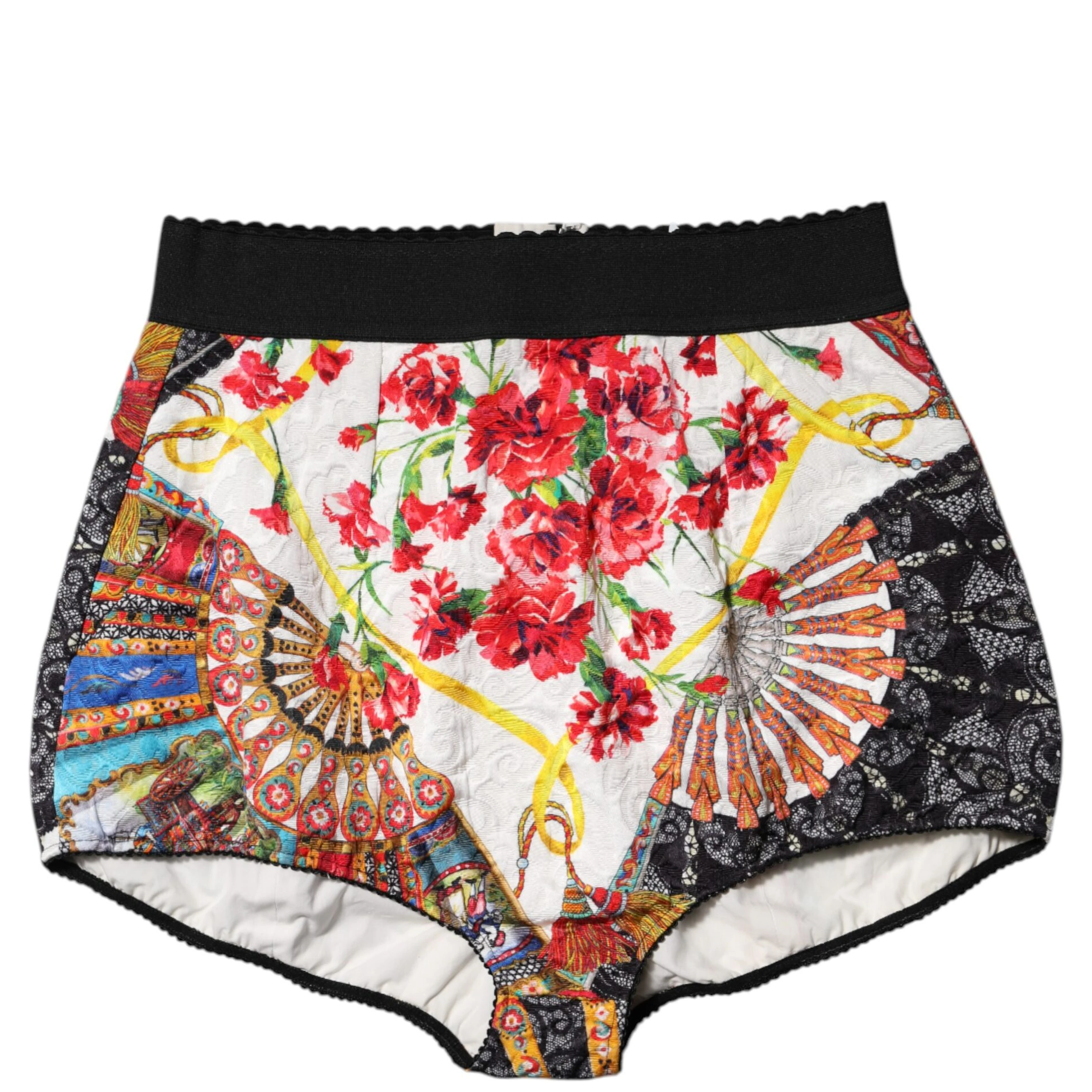 Multicolor Floral High Waist Hot Pants Shorts