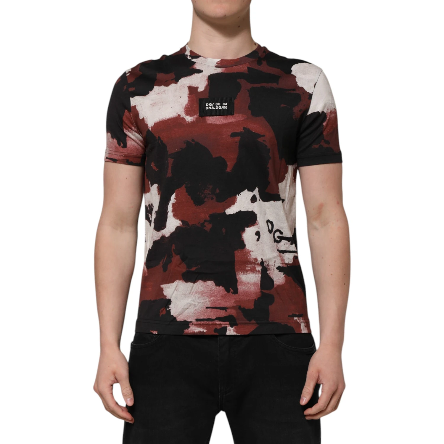 Multicolor Camouflage Men Crew Neck T-shirt
