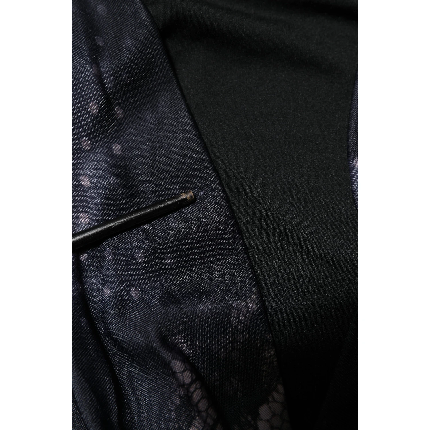 Black Floral Viscose Sheath Midi Dress