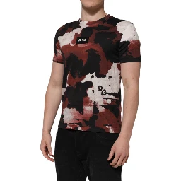 Multicolor Camouflage Men Crew Neck T-shirt