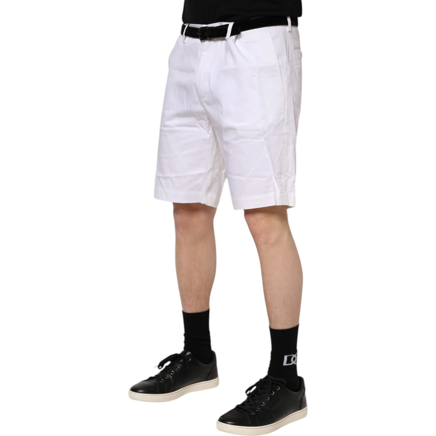 White Chinos Cotton Stretch Casual Shorts