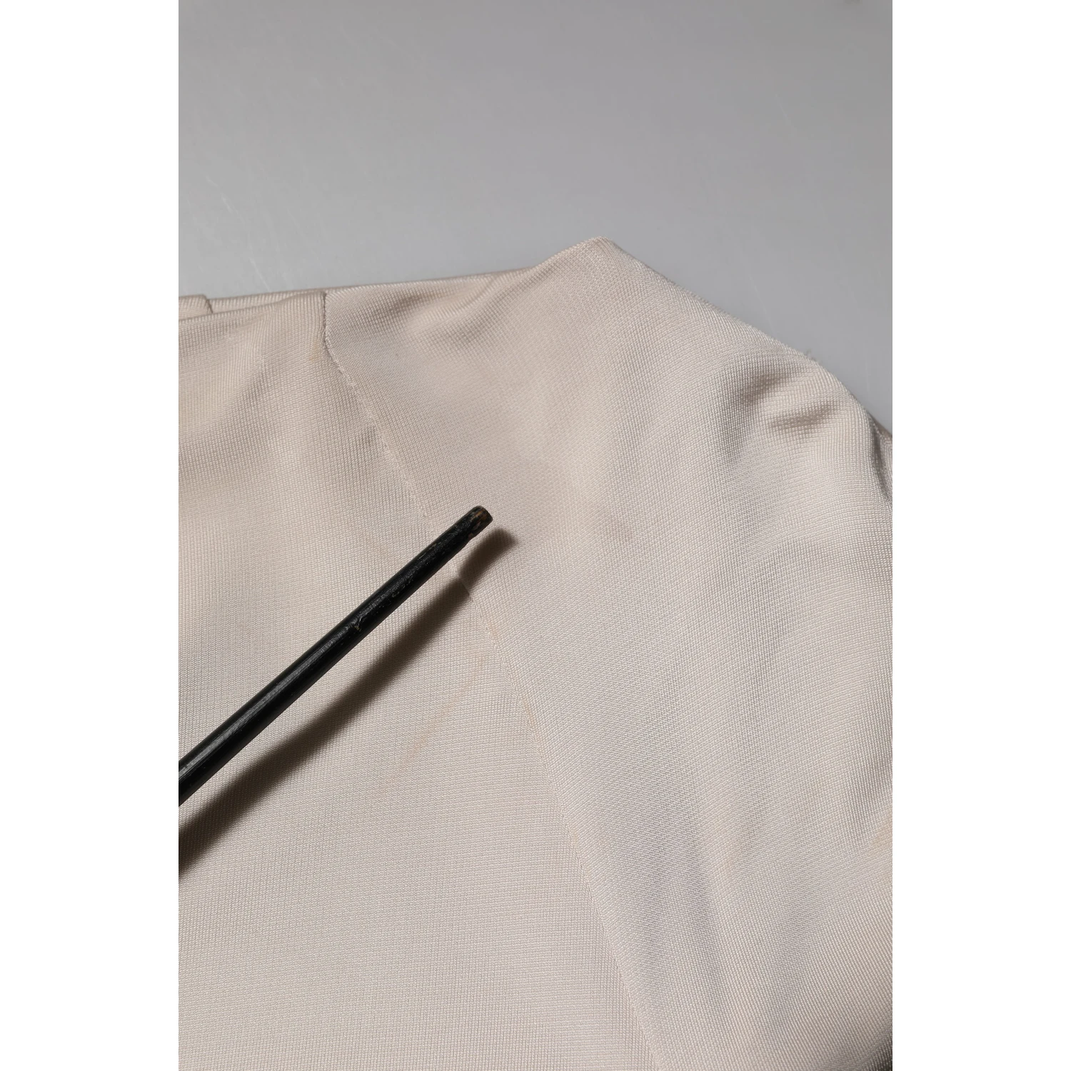 Ivory Viscose Sheath Knee Length Dress