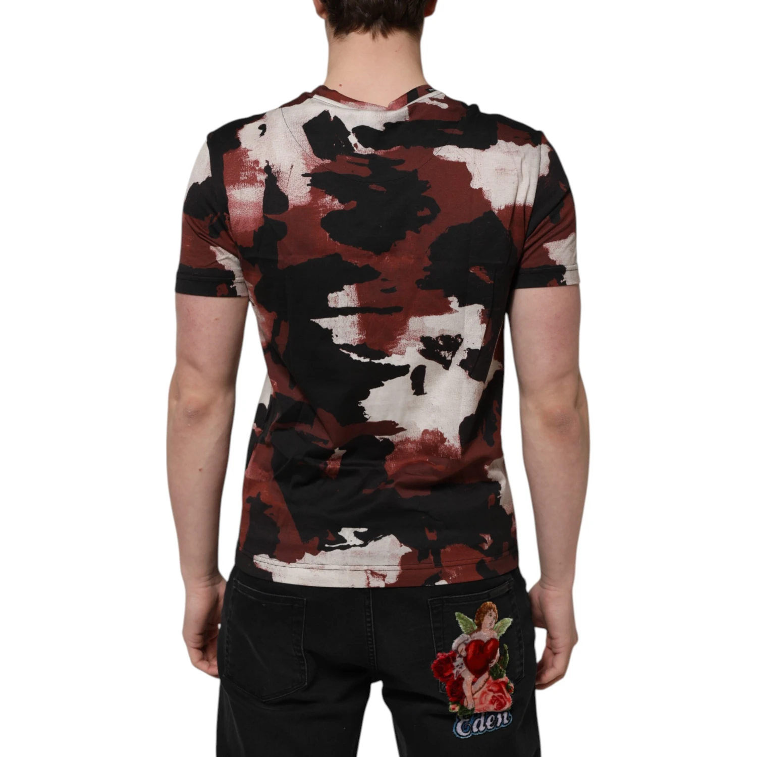 Multicolor Camouflage Men Crew Neck T-shirt