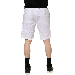 White Chinos Cotton Stretch Casual Shorts