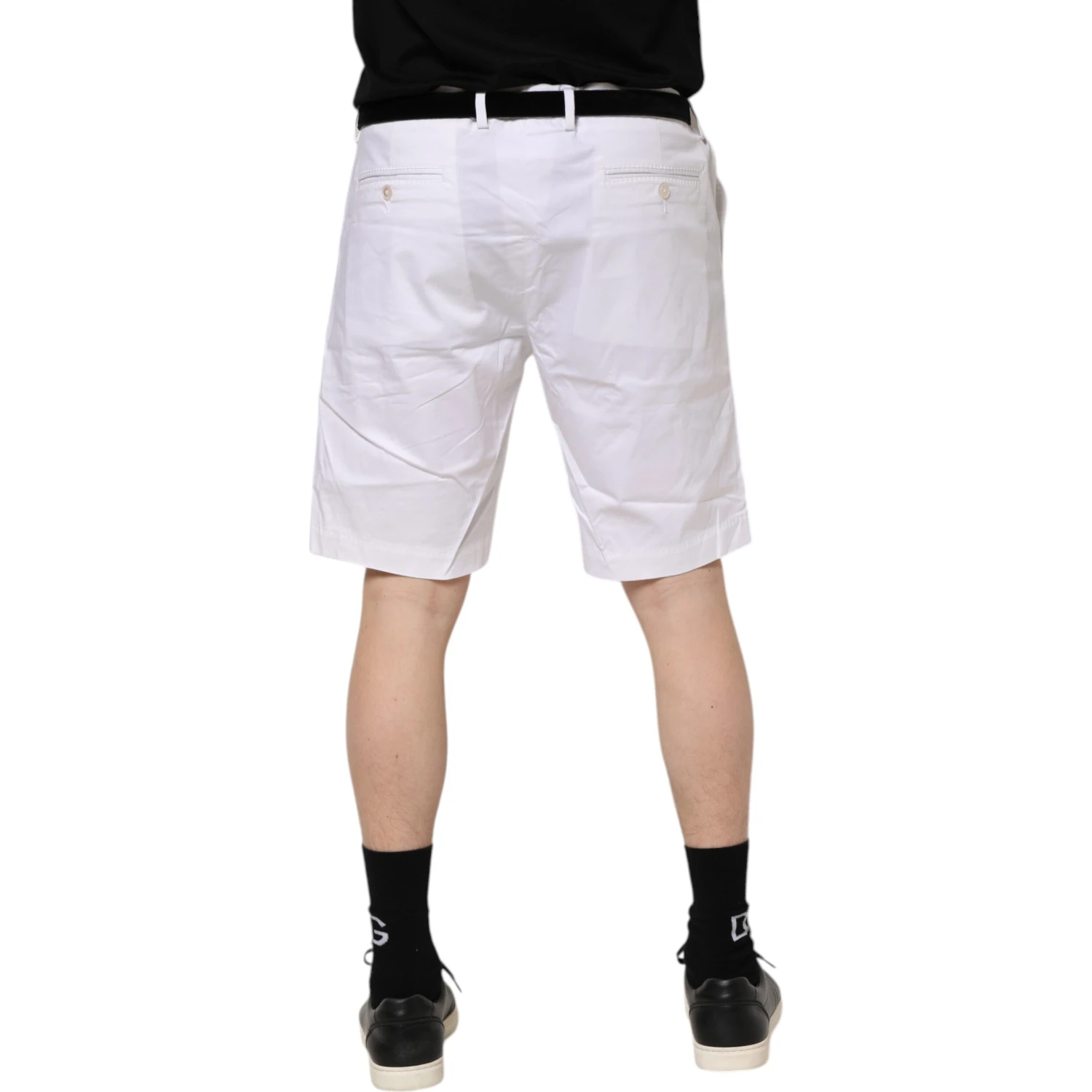 White Chinos Cotton Stretch Casual Shorts