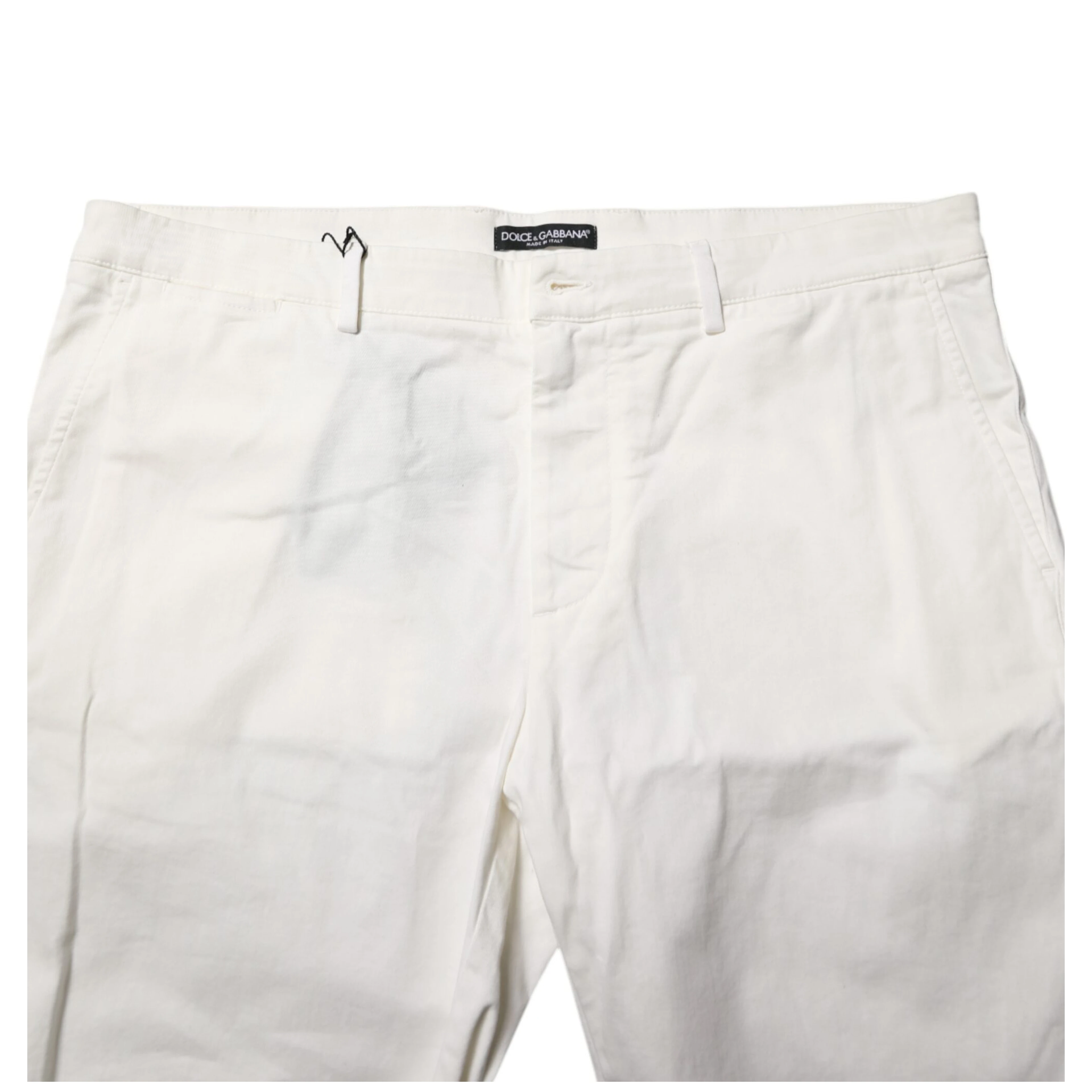 White Chinos Cotton Stretch Men Casual Shorts