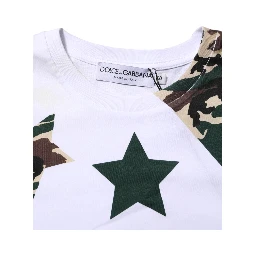 White Camouflage Cotton Men Crew Neck T-shirt