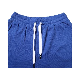 Blue Logo Cotton Bermuda Sweatshorts Shorts