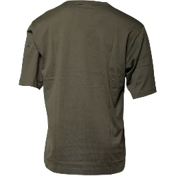 Army Green DG Love Cotton Crew Neck T-shirt