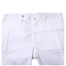 White Chinos Cotton Stretch Casual Shorts