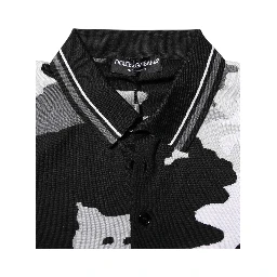 Multicolor Camouflage Collared Polo T-shirt