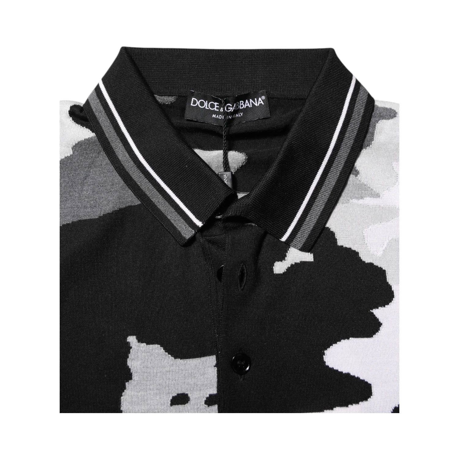 Multicolor Camouflage Collared Polo T-shirt