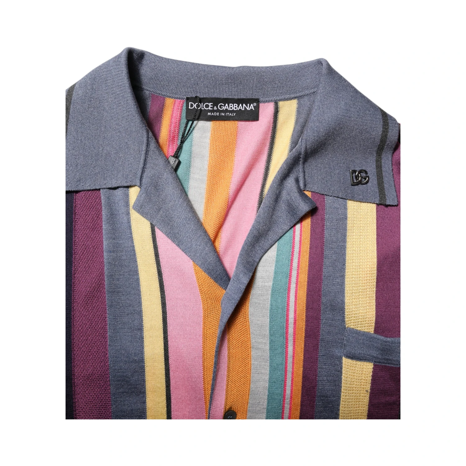 Multicolor Stripes Collared Men Polo T-shirt