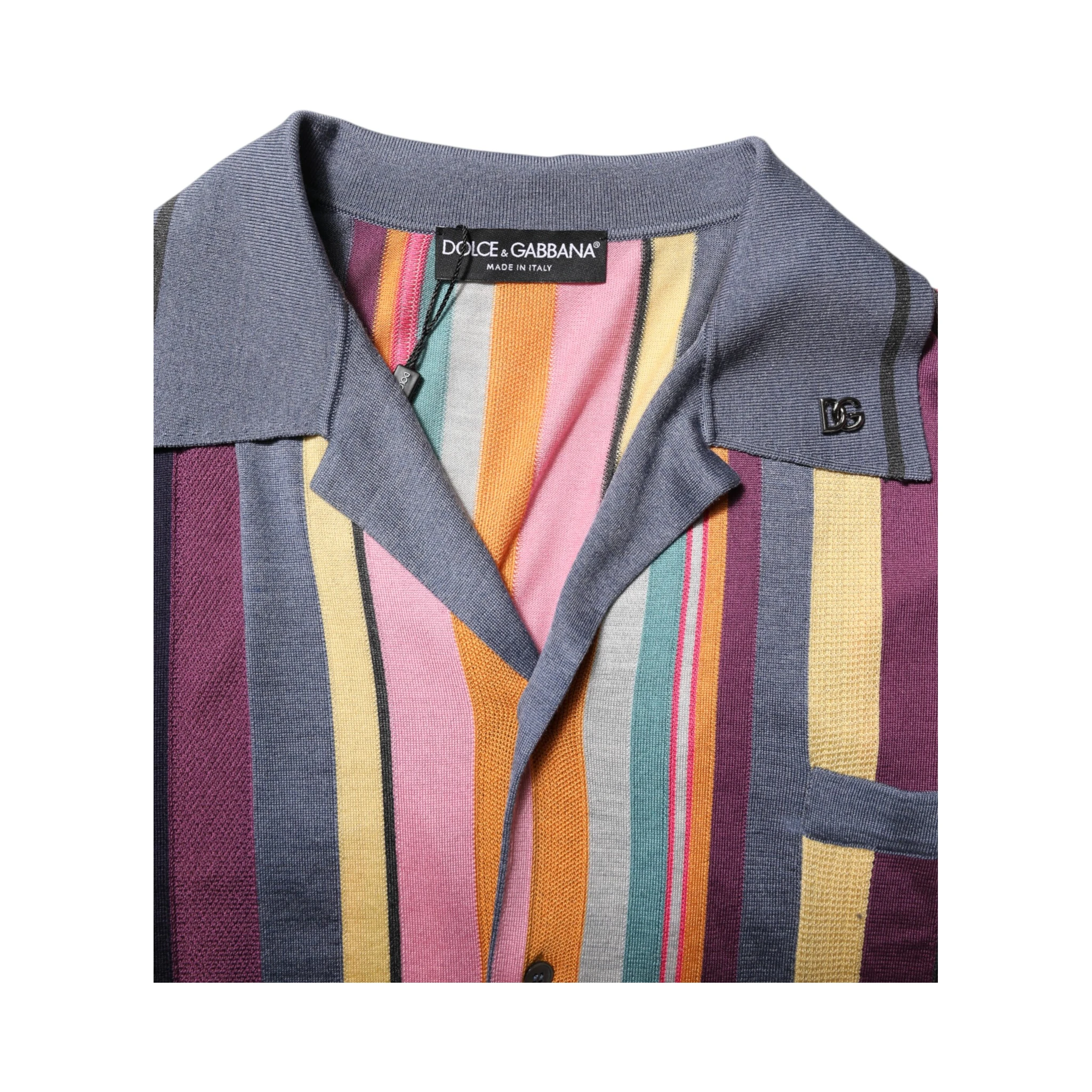 Multicolor Stripes Collared Men Polo T-shirt
