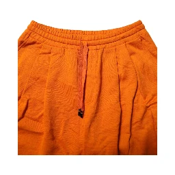 Orange Cotton Men Casual Cargo Bermuda Shorts