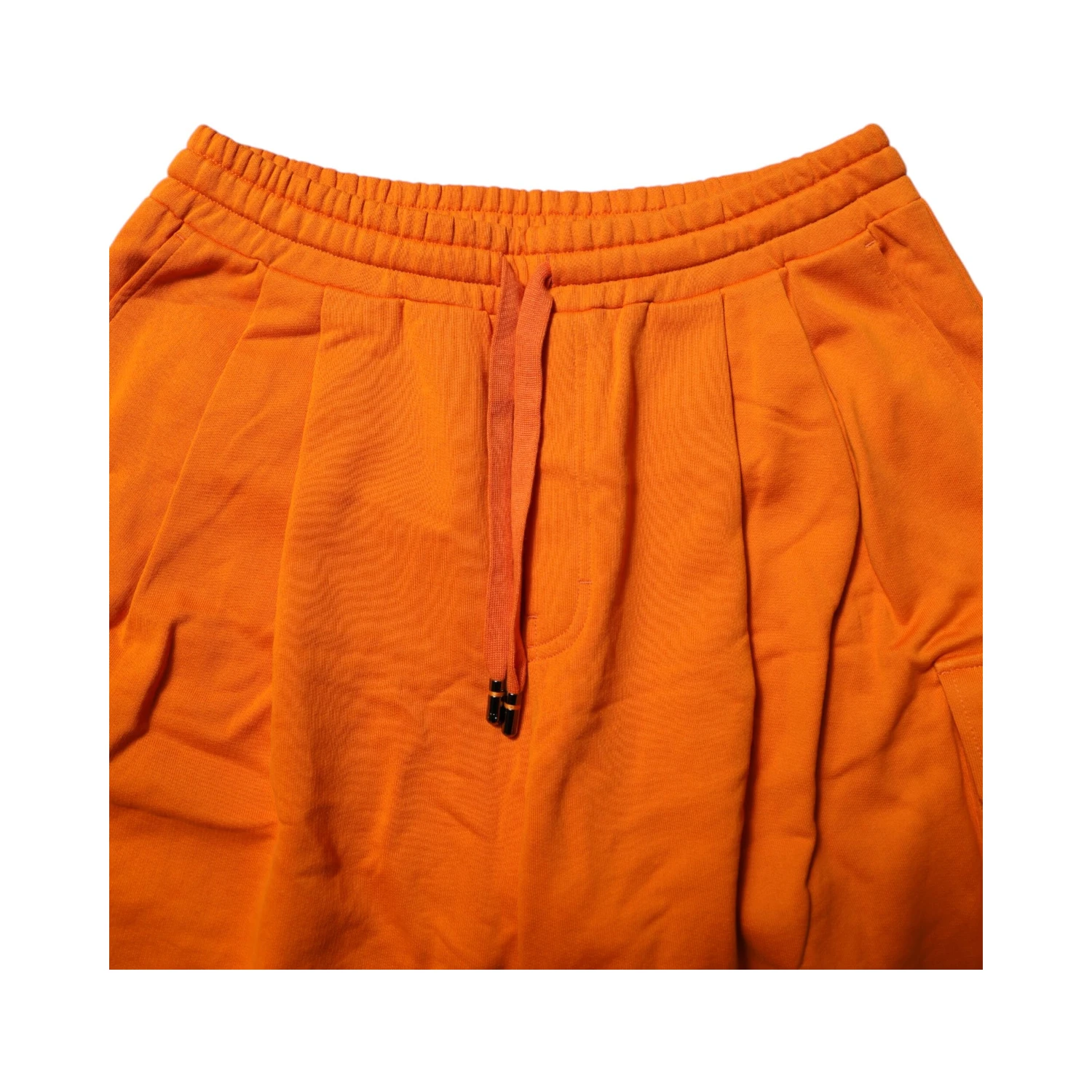 Orange Cotton Men Casual Cargo Bermuda Shorts