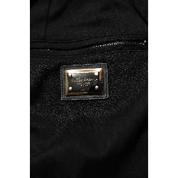 Black Viscose Skinny Logo Men Jogger Pants