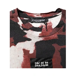 Multicolor Camouflage Men Crew Neck T-shirt