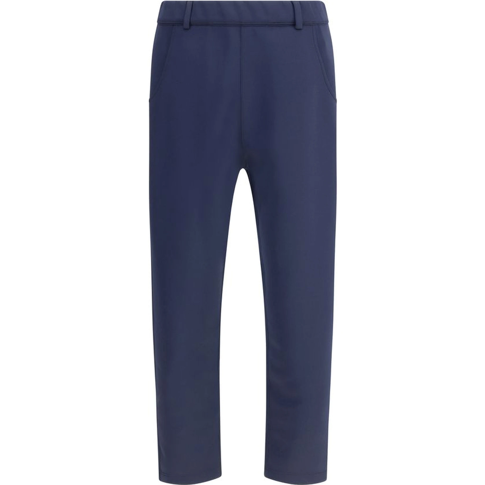 Blue Polyester Casual Pants