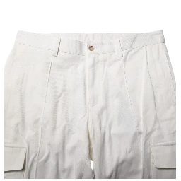 White Cotton Jogger Cargo Skinny Men Pants