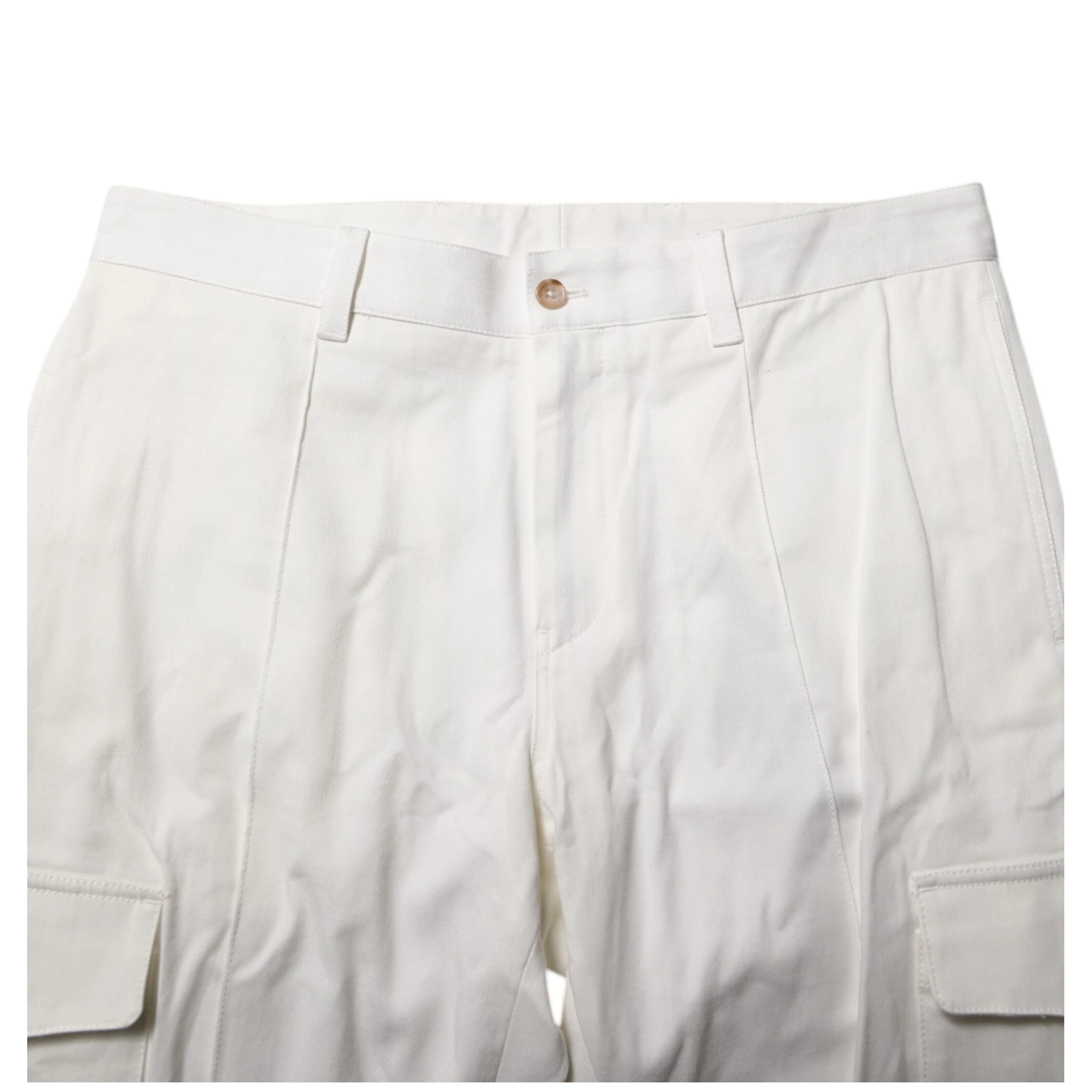 White Cotton Jogger Cargo Skinny Men Pants